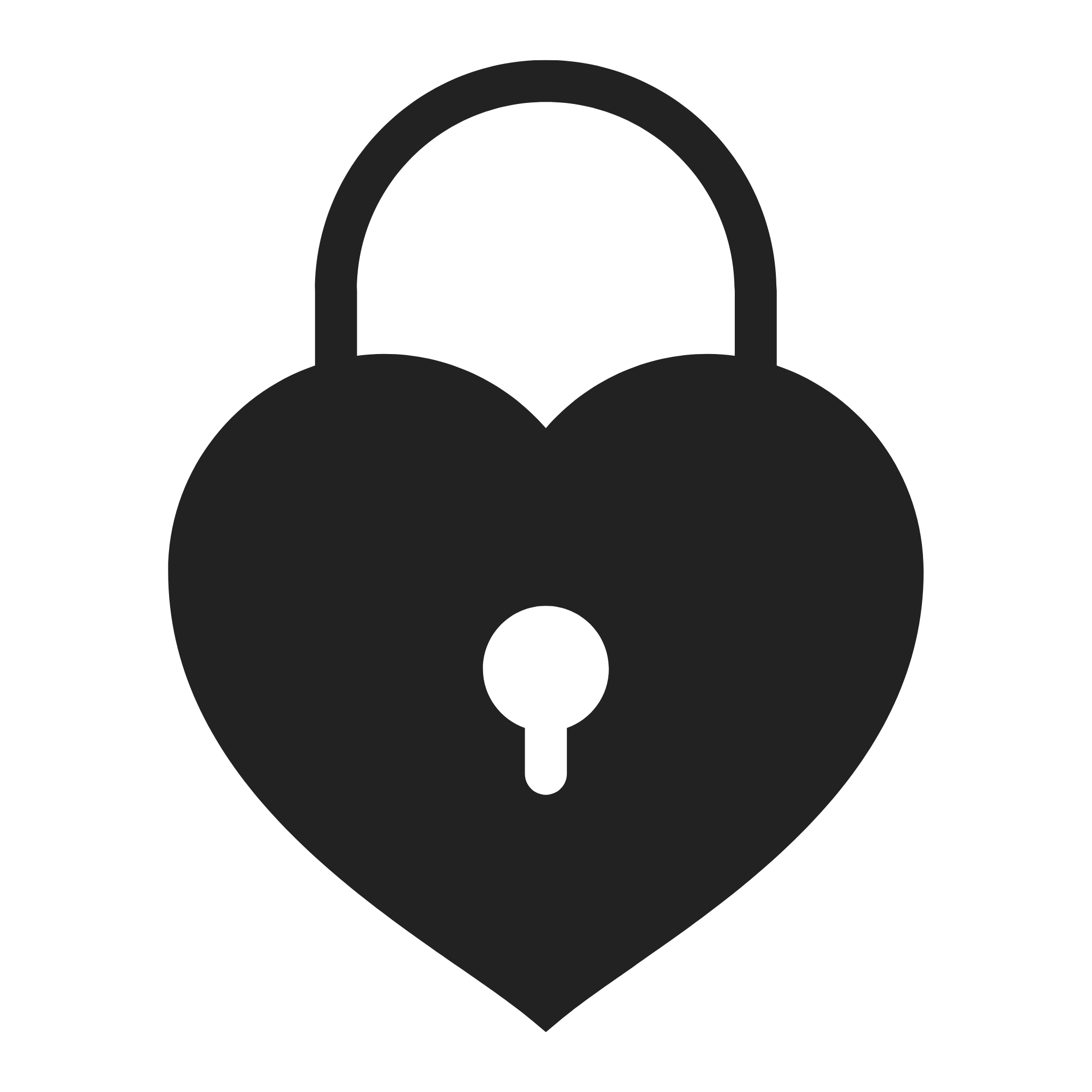 Heart Shaped Lock Icon