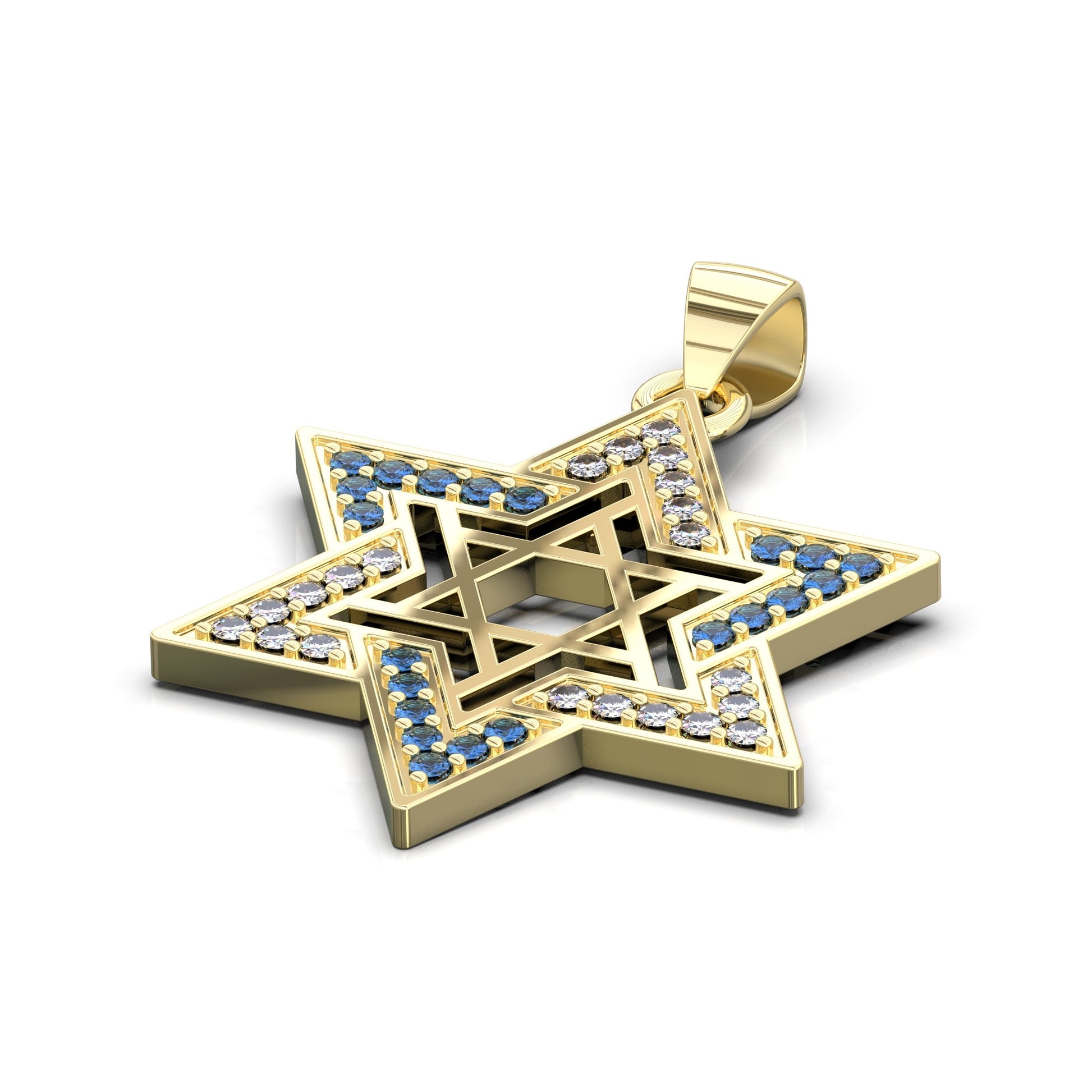 Diamond Necklace with Star of David