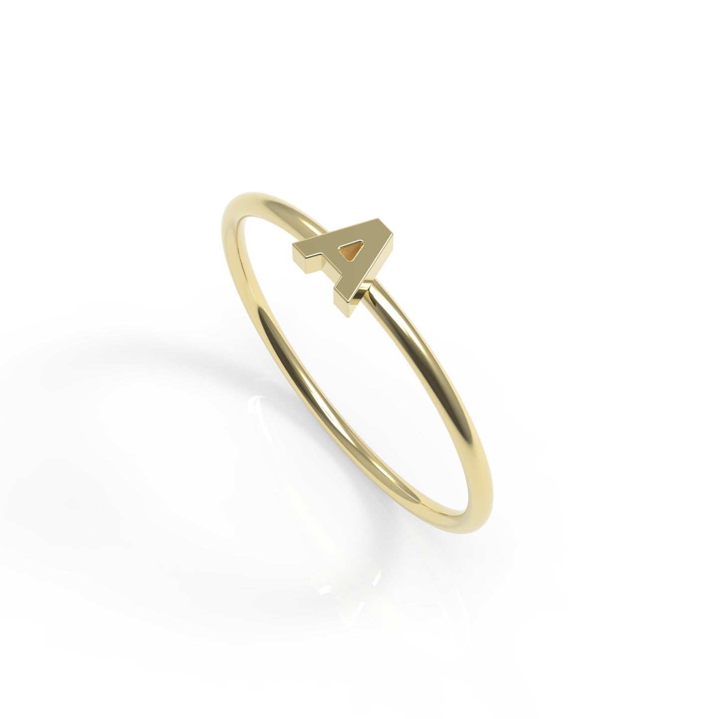 Gold Initial Ring A