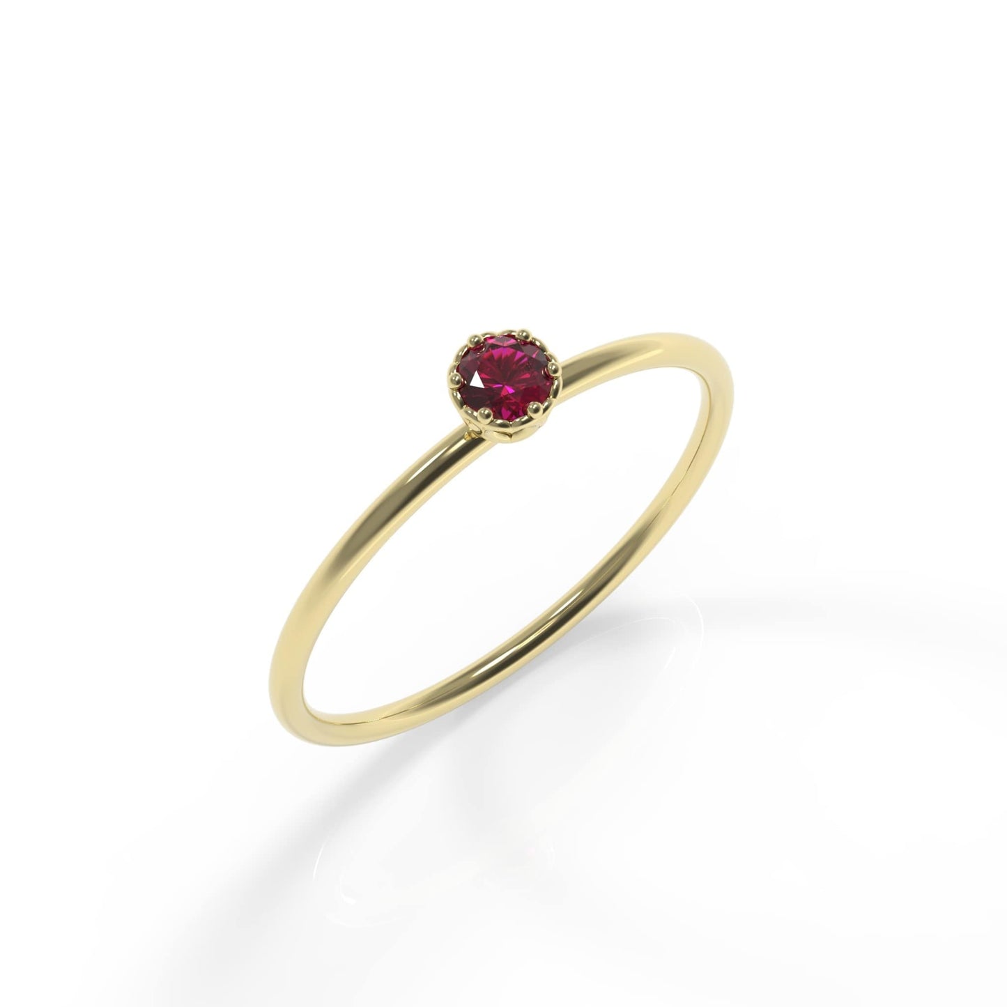 July Birthstone Ring with Ruby