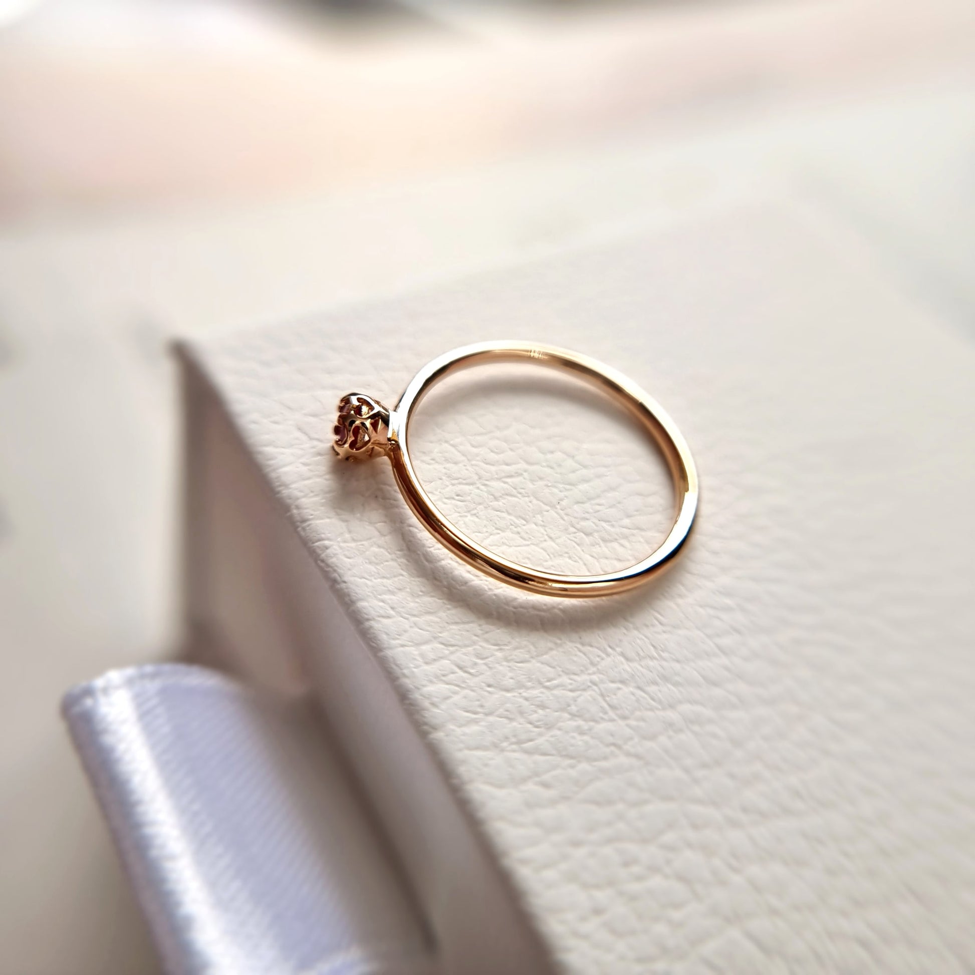 July Ring with Ruby Stone