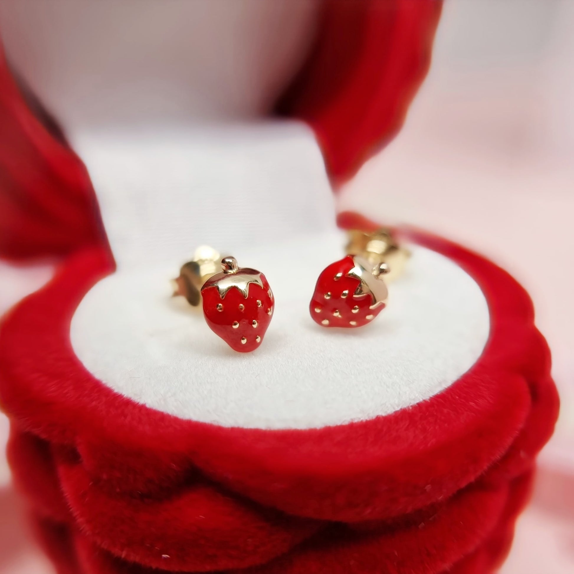 Girls' Colorful Cupcake Screw Back 14K Gold Earrings - in Season Jewelry
