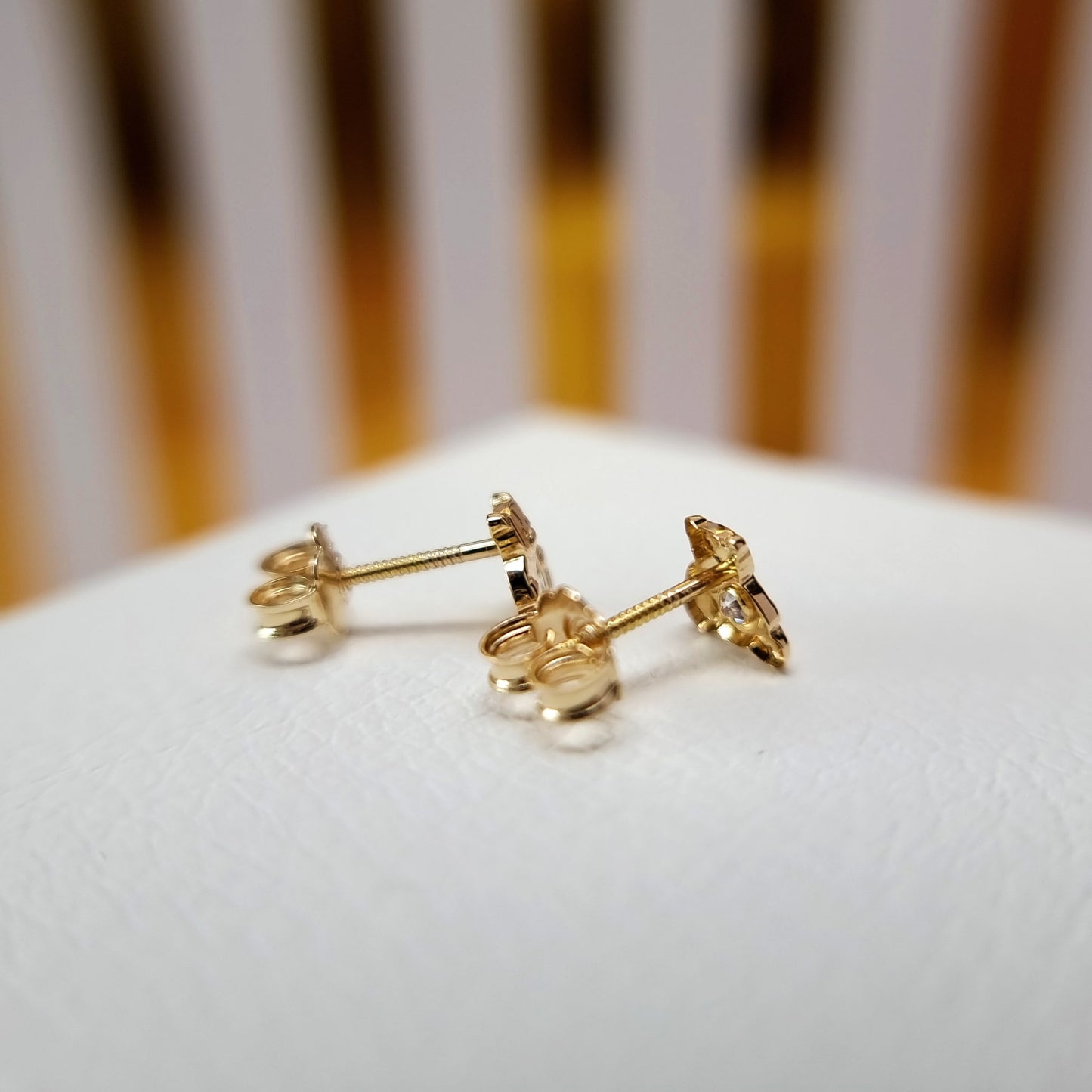 Teddy Bear Girls' Earrings Gold